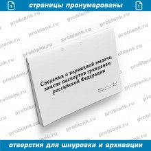 Сведения о первичной выдаче, замене паспортов гражданам Российской Федерации